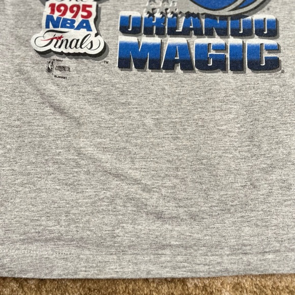 Vintage 1995 NBA x Orlando Magic Champs Graphic Single Stitch Tee, Mens M, Grey - Picture 5 of 6